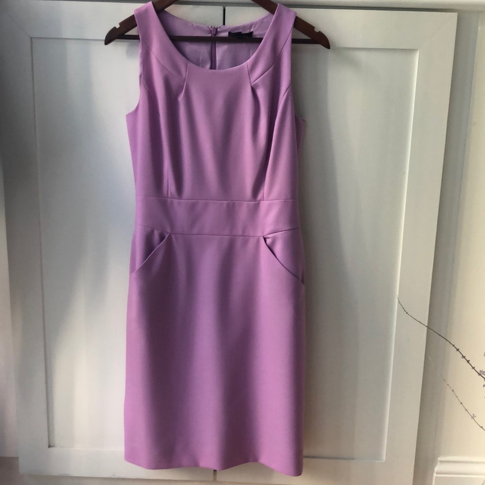 J.Crew lilac dress in Italian lightweight wool